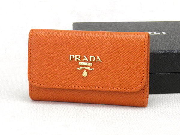 Prada Saffiano Wallet  Bifold Card Wallet Red