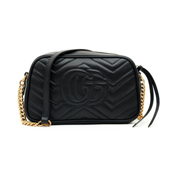 Gucci GG Marmont Small Quilted Camera Bag Black – BRANDS N BAGS