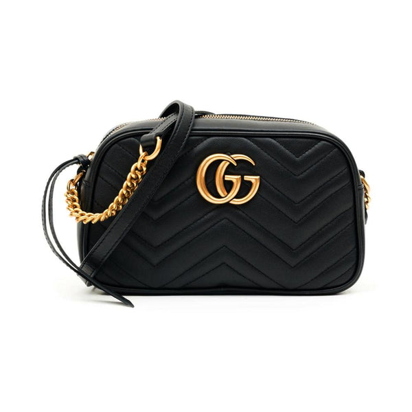 Gucci GG Marmont Small Quilted Camera Bag Black – BRANDS N BAGS