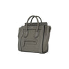 Céline NANO Luggage Gray/ Black Trim In Pebble Calf Leather Tote Bag