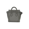 Céline NANO Luggage Gray/ Black Trim In Pebble Calf Leather Tote Bag