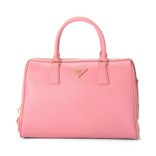 Prada Large Saffiano Leather Top Handle Handbag BL0812 Pink (Begonia)