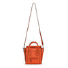 Céline Orange/Black Trim Pebble Leather NANO Luggage Tote Bag