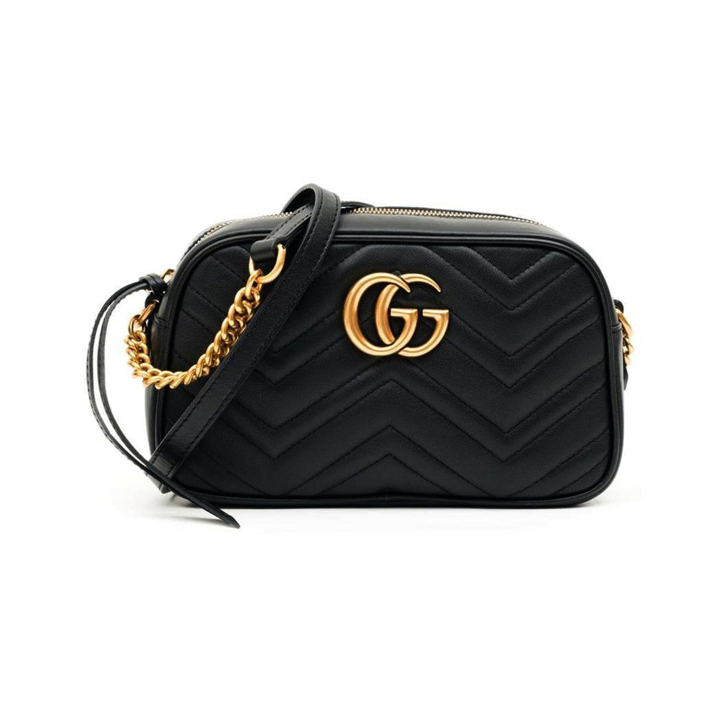 Gucci GG Marmont Small Quilted Camera Bag Black – BRANDS N BAGS