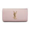SAINT LAURENT CLASSIC MONOGRAM CLUTCH IN PINK LEATHER