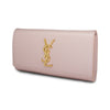 SAINT LAURENT CLASSIC MONOGRAM CLUTCH IN PINK LEATHER